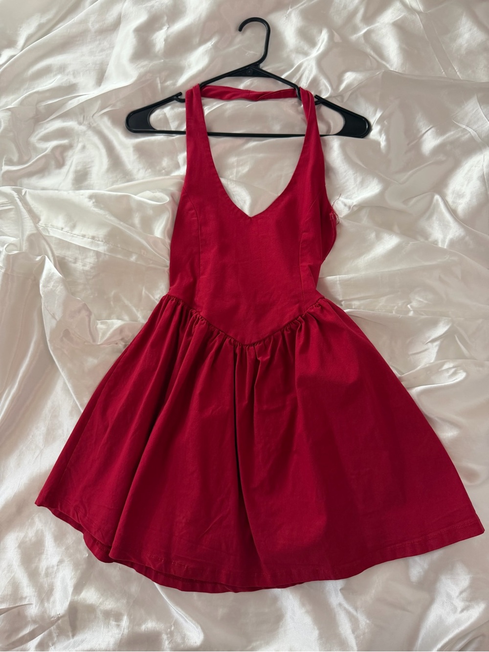 SUPRE Red Girls Halter One-Piece Dress